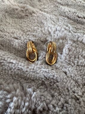 Gold Link Drop Earrings - Women Jewelry